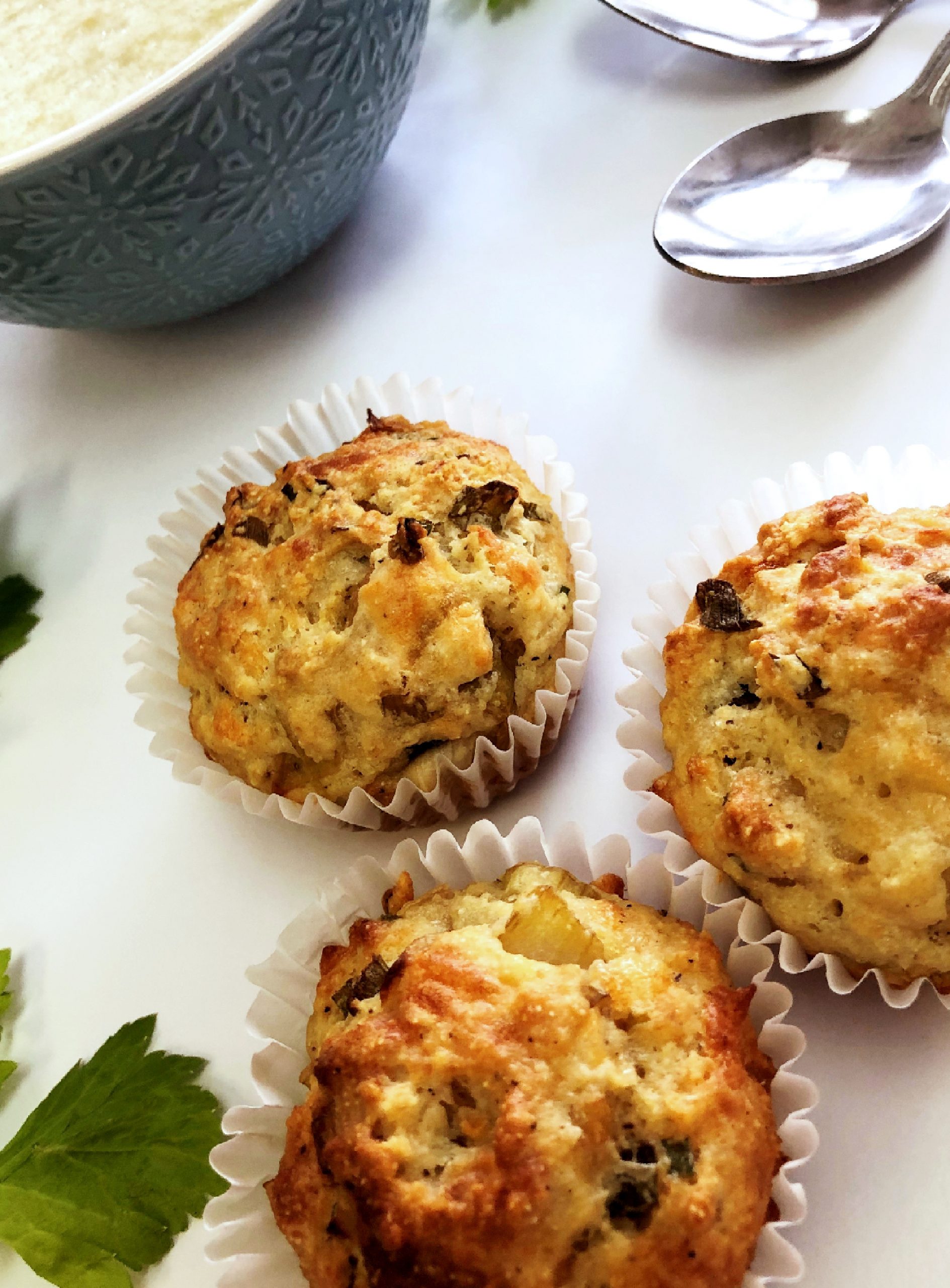 Muffins au fromage et oignons